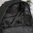 Рюкзак молодёжный на молнии, 2 отдела, 1 наружный карман, чёрный/серый - Фото 3