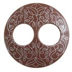 Волшебная пуговица "Матовая дизайн", круг, цвет коричневый в серебре - Фото 1