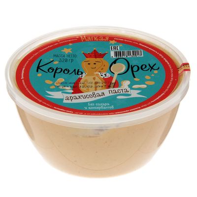 Арахисовая паста «Король Орех» мягкая, 320 г