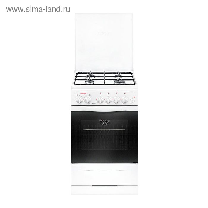 Плита Gefest ПГ 3200-05, газовая, 4 конфорки, 42 л, газовая духовка, белая - Фото 1