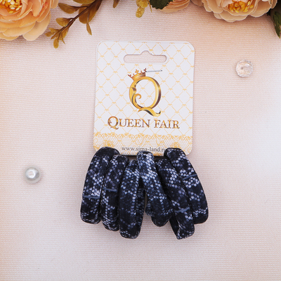 Резинка для волос "Пятнистый орнамент" (набор 6 шт) змейка