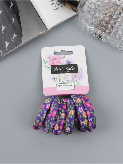 Резинка для волос "Цветочный орнамент" (набор 6 шт) лютики