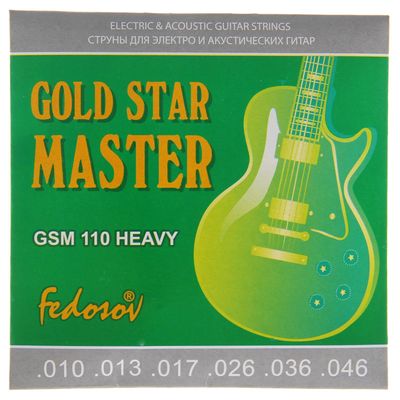 Струны  GOLD STAR MASTER Heavy  ( .010 - .046, навивка - нерж. сплав на граненом керне)