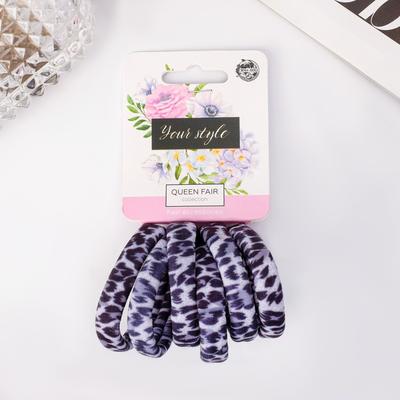Резинка для волос "Пятнистый орнамент" (набор 6 шт) леопард