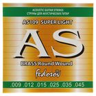Струны  BRASS Round Wound Super Light ( .009-.045, 6 стр., латунная навивка на граненом керн - фото 3192543