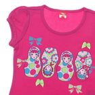 Комплект для девочки (футболка, юбка), рост 122 см (64), цвет фуксия (арт. CSK 9586 (125)) - Фото 2