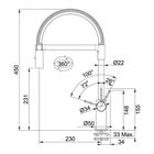 Смеситель для кухни Franke Ambient Semi-Pro 115.0265.997, с выдвижным шлангом, хром - Фото 2