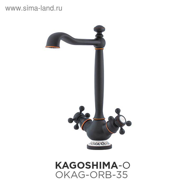 Смеситель для кухни Omoikiri Kagoshima-ORB OKAG-ORB-35, античная бронза/керамический элемент - Фото 1