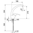 Смеситель для кухни Longran Impact G08910-10, оникс - Фото 2
