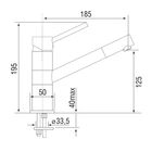 Смеситель для кухни Longran Sprint Universal G65000-93, мароне - Фото 2