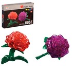 Пазл 3D кристаллический, "Роза", 22 детали, цвета МИКС - Фото 1