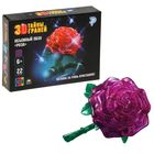 Пазл 3D кристаллический, "Роза", 22 детали, цвета МИКС - Фото 3