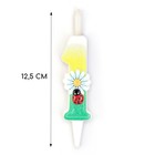 Свеча для торта «Ромашки», 10.2 см, разноцветная цифра 1 - Фото 2