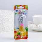 Свеча для торта «Сердечки» серебряно-золотая, 10.2 см, цифра 1 - Фото 3