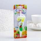 Свеча для торта «Ромашки», 10.2 см, разноцветная цифра 7 - Фото 3