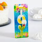 Свеча для торта «Ромашки», 10.2 см, разноцветная цифра 9 - Фото 2