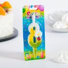 Свеча для торта «Ромашки», 10.2 см, разноцветная цифра 8 - Фото 2