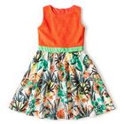 Платье для девочки "Тропические цветы", рост 164 см, цвет оранжевый (арт. 87628б) - Фото 4