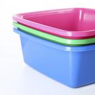 Таз хозяйственный квадратный, 7 л, пластик, МИКС - Фото 6