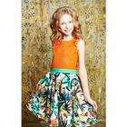 Платье для девочки "Тропические цветы", рост 146 см, цвет оранжевый (арт. 87628б) - Фото 1