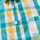 Рубашка для мальчика, рост 158 см, цвет зелёный, принт клетка (арт. 91023б) - Фото 3