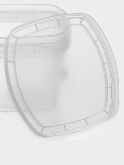 Контейнер пищевой ПластоС, 280 мл, d=11 см, h=7 см, с герметичной крышкой, пластик, прозрачный