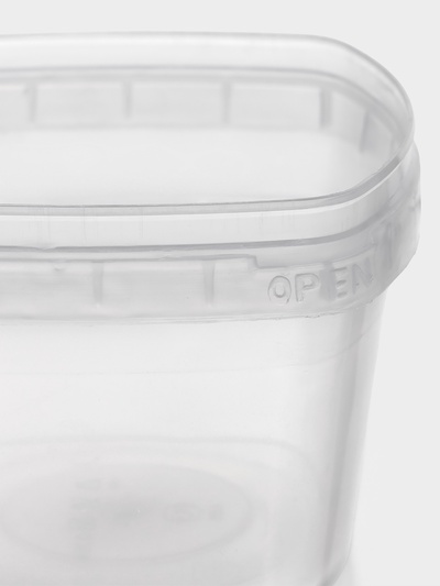 Контейнер пищевой ПластоС, 280 мл, d=11 см, h=7 см, с герметичной крышкой, пластик, прозрачный