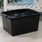 Контейнер для хранения с герметичной крышкой, 18 л, 36.5×26×25 см, чёрный - Фото 2
