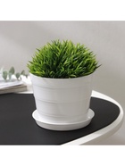 Горшок для цветов с поддоном «ПластоС. Классик», 600 мл, пластиковый, белый - Фото 4