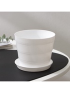 Горшок для цветов с поддоном «ПластоС. Классик», 600 мл, пластиковый, белый - Фото 5