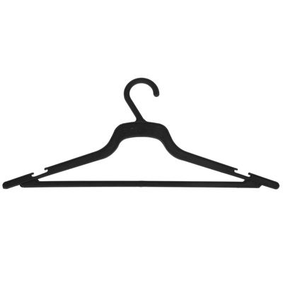 Вешалка-плечики плательная ПластоС, размер 48-50, цвет чёрный