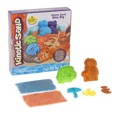 Песок для лепки Kinetic Sand, 340 г + формочки, МИКС