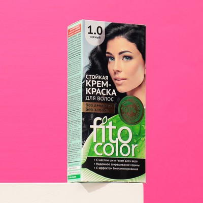 Стойкая крем-краска для волос Fitocolor, тон черный, 115 мл