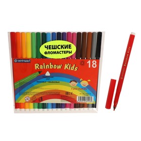 Фломастеры 18 цветов Centropen 7550 Rainbow Kids, пластиковый конверт, линия 1.0 мм 1472377