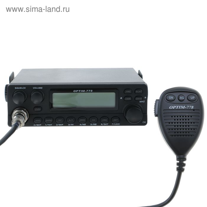 Радиостанция OPTIM-778, СВ 26965-27410 кГц, 12 В, 4 Вт, 40 каналов - Фото 1