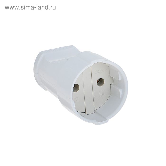 Кабельная розетка TDM, 10 А, 250 В, белая, SQ1806-0129 - Фото 1