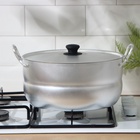 Кастрюля, 8 л, d=28 см, металлическая крышка, штампованный алюминий, серебристая - Фото 5