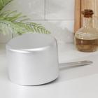 Ковш алюминиевый, 1 л, металлическая ручка, металлическая крышка, цвет серый - Фото 3