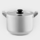 Кастрюля, 4.5 л, металлическая крышка, алюминий, серебристая - Фото 1