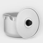 Кастрюля, 8 л, металлическая крышка, алюминий, серебристая - Фото 3