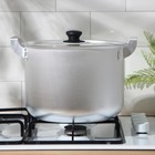 Кастрюля, 8 л, металлическая крышка, алюминий, серебристая - Фото 4