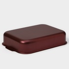 Противень «Хозяюшка», 19×25 см, h=6 см, антипригарное покрытие, цвет бордовый - Фото 6
