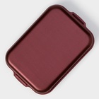 Противень «Хозяюшка», 19×25 см, h=6 см, антипригарное покрытие, цвет бордовый - фото 4615931