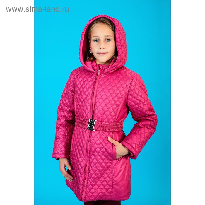 Куртка для девочки, рост 128 см, цвет малиновый (арт. 2049-3) - Фото 1