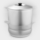Манты-казан, 6 л, с 4 сетками, с крышкой, штампованный алюминий - Фото 1