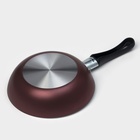 Сковорода «Хозяюшка», d=16 см, пластиковая ручка, антипригарное покрытие, алюминий, бордовая - Фото 6