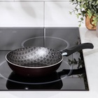 Сковорода «Хозяюшка», d=16 см, пластиковая ручка, антипригарное покрытие, алюминий, бордовая - Фото 2