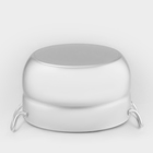 Кастрюля алюминиевая, 4.5 л, d=22 см, с крышкой, шампованный алюминий, серебристая - Фото 3