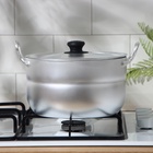 Кастрюля, 4.5 л, d=22 см, с крышкой, штампованный алюминий, серебристая - Фото 5