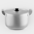 Кастрюля, 6 л, металлическая крышка, алюминий, серебристая - Фото 1